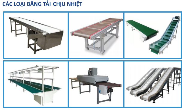 các loại băng tải chịu nhiệt