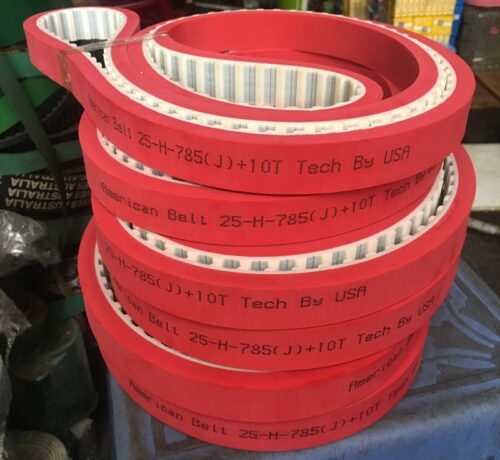 Dây curoa răng đắp cao su đỏ