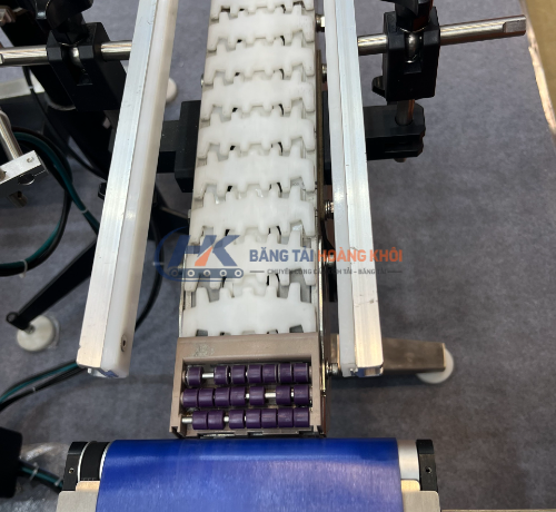 Băng tải xích xương cá chạy cong