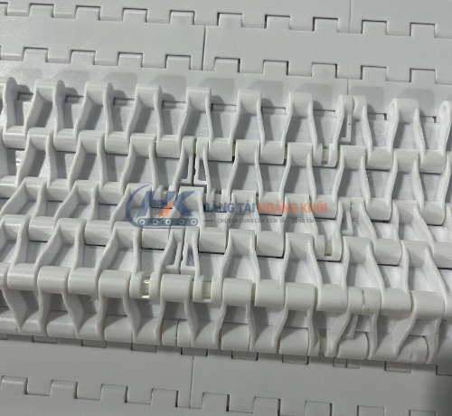 Băng tải nhựa Hong's Belt HS-1000A màu trắng/xanh Băng tải nhựa Hong's Belt HS-1000A